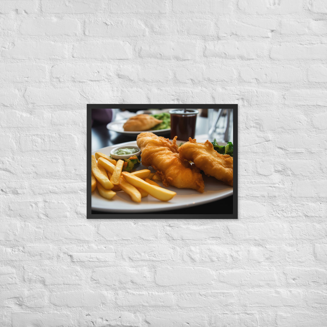 Fish and Chips Framed poster 🤤 from Yumify.AI