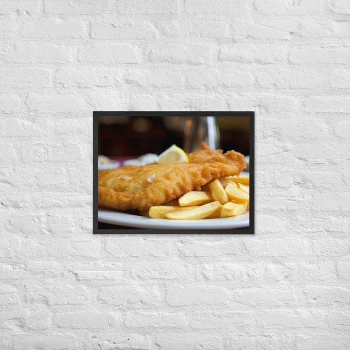 Fish and Chips Framed poster 🤤 from Yumify.AI