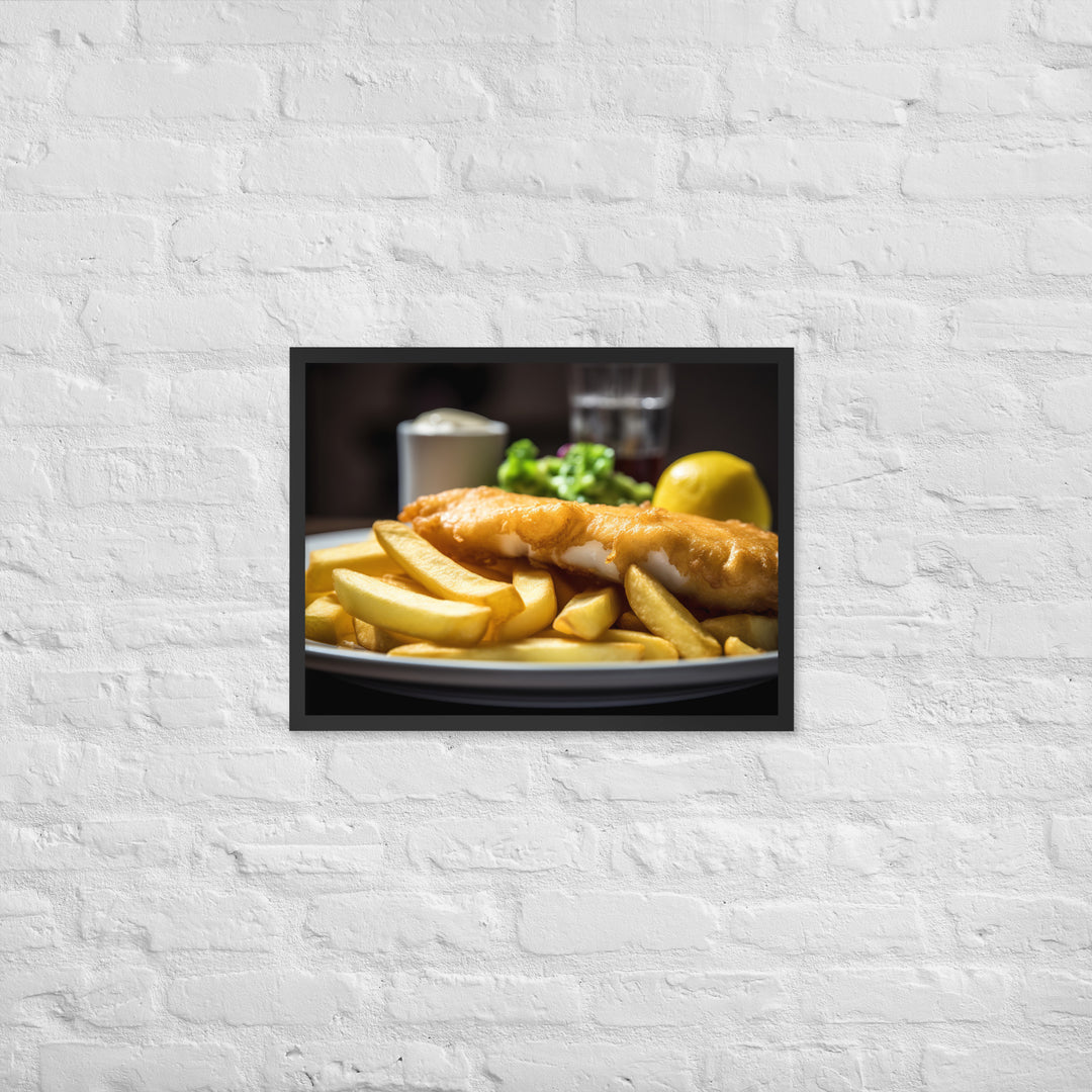 Fish and Chips Framed poster 🤤 from Yumify.AI