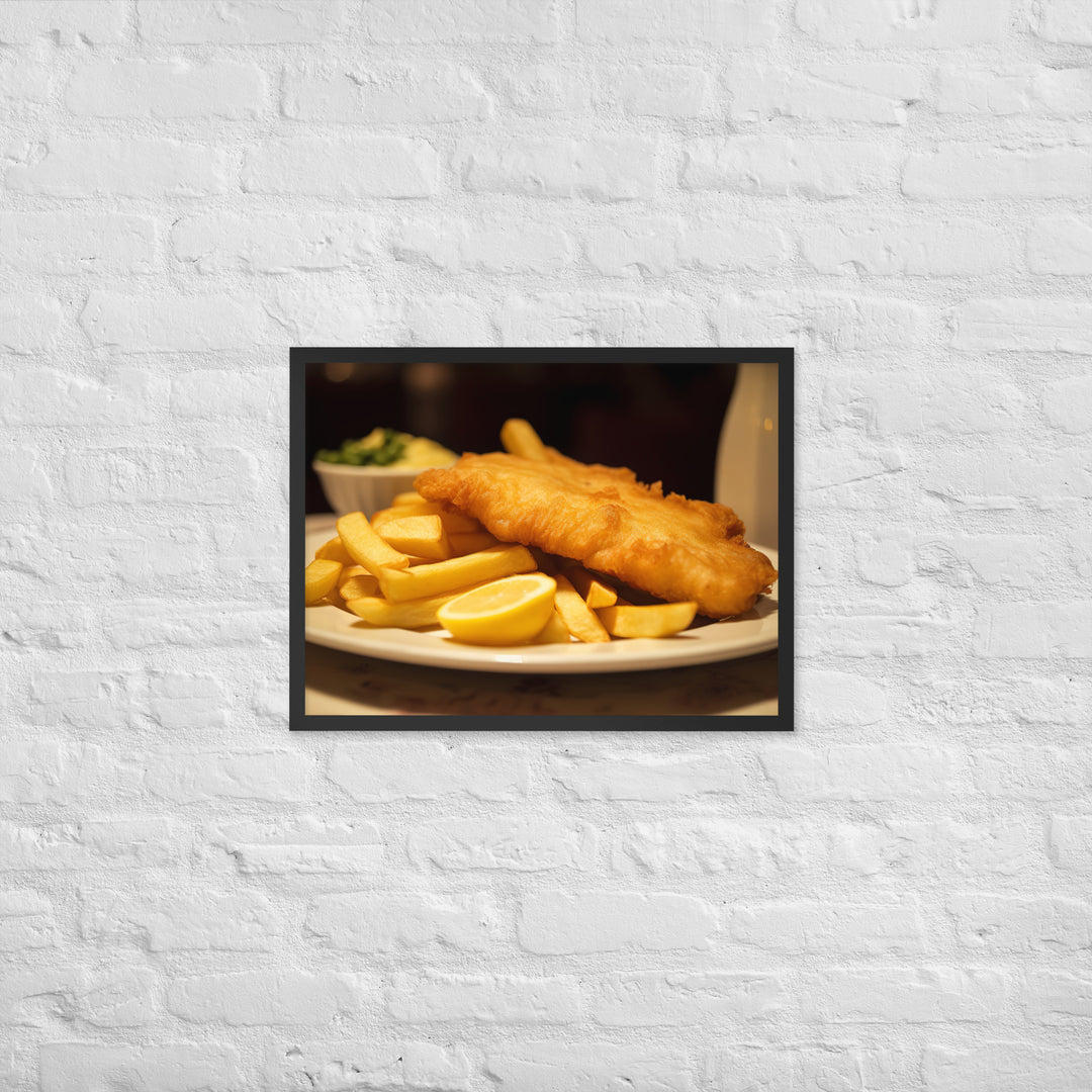 Fish and Chips Framed poster 🤤 from Yumify.AI