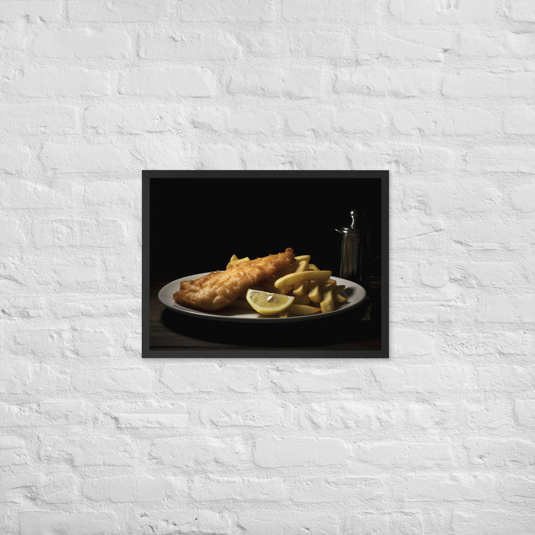 Fish and Chips Framed poster 🤤 from Yumify.AI