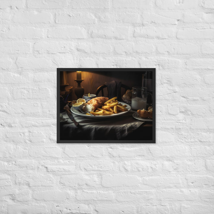 Fish and Chips Framed poster 🤤 from Yumify.AI