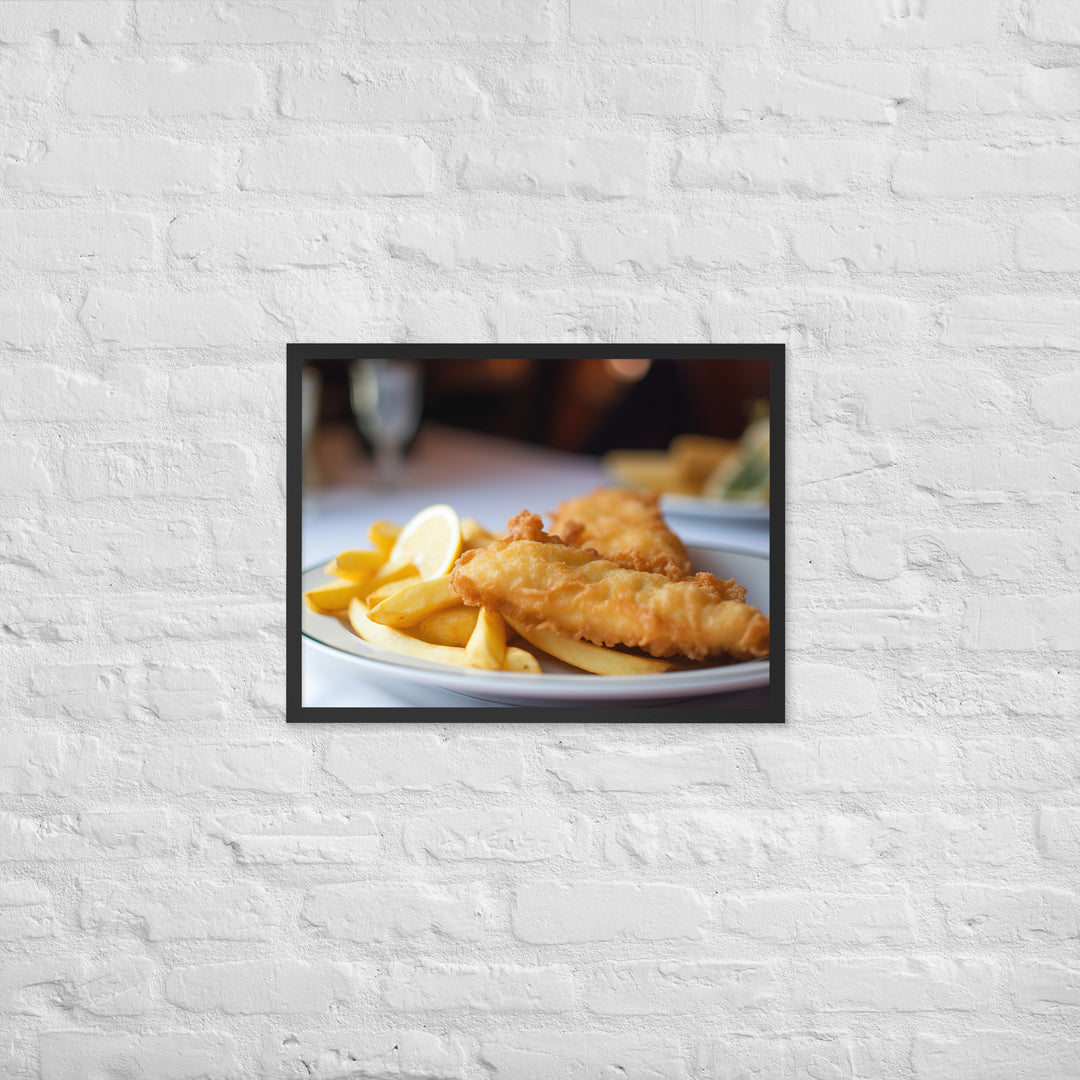 Fish and Chips Framed poster 🤤 from Yumify.AI