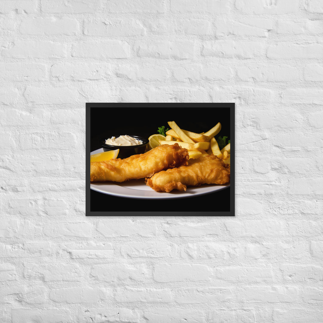 Fish and Chips Framed poster 🤤 from Yumify.AI