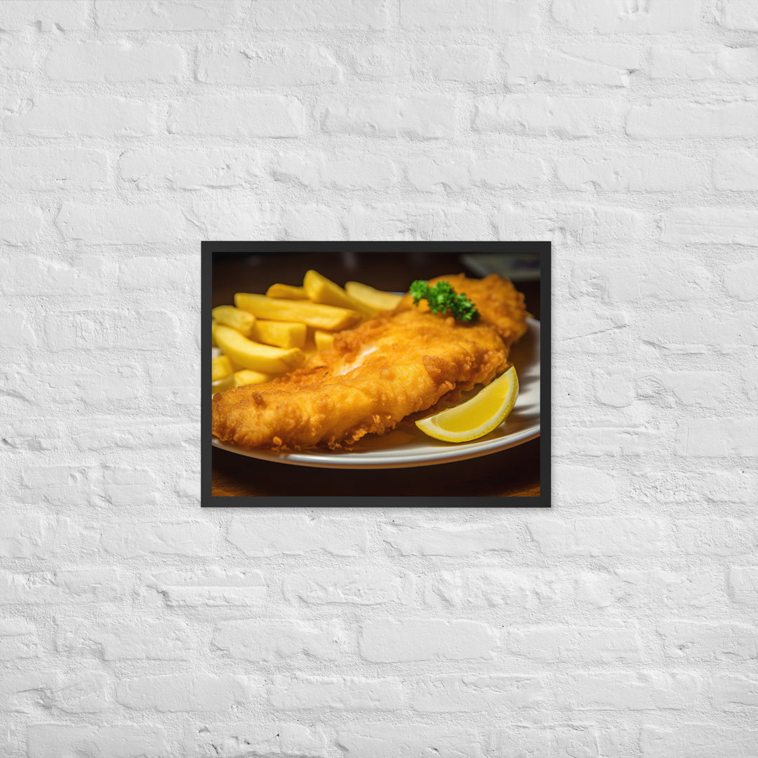 Fish and Chips Framed poster 🤤 from Yumify.AI