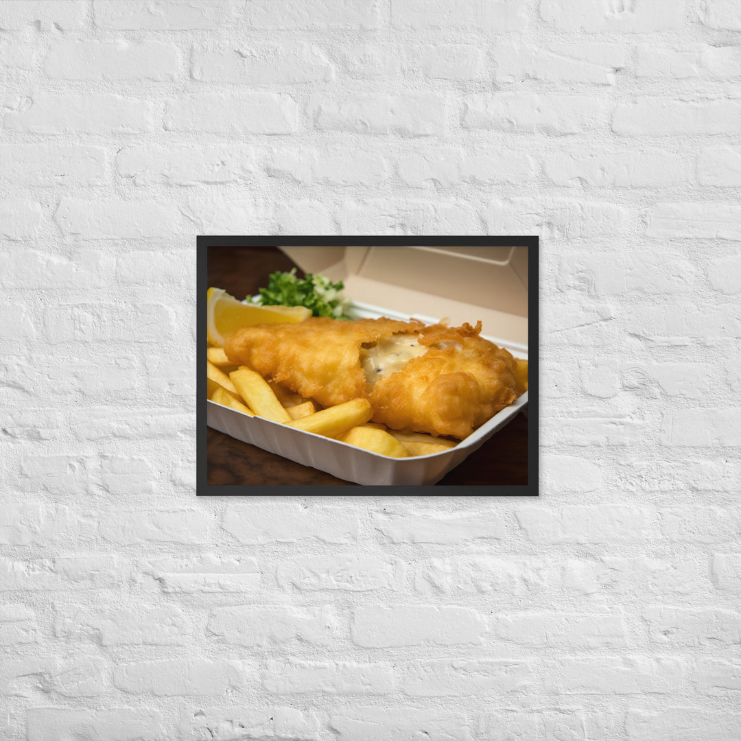 Fish and Chips Framed poster 🤤 from Yumify.AI