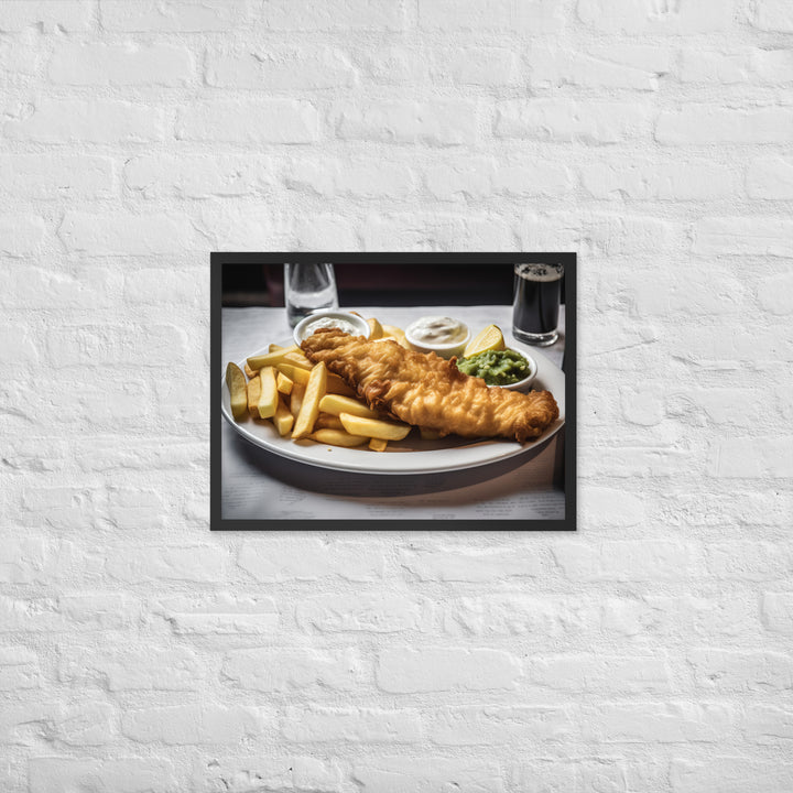 Fish and Chips Framed poster 🤤 from Yumify.AI