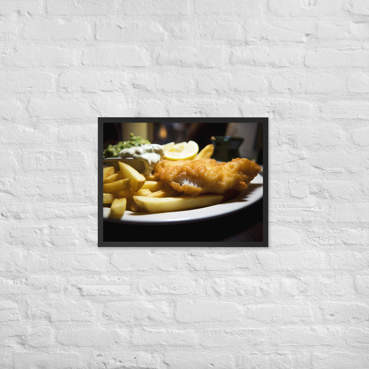 Fish and Chips Framed poster 🤤 from Yumify.AI