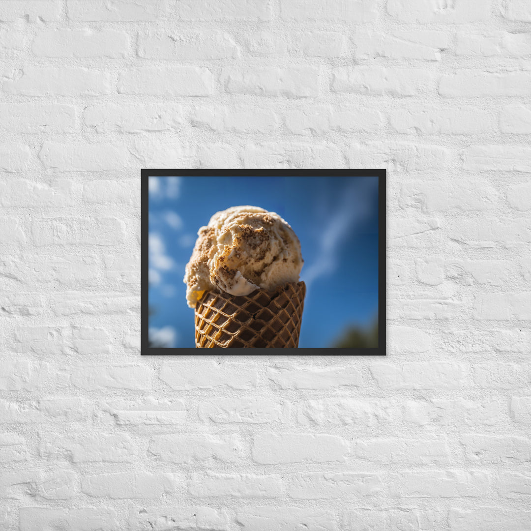 Classic Vanilla Cone Framed poster 🤤 from Yumify.AI