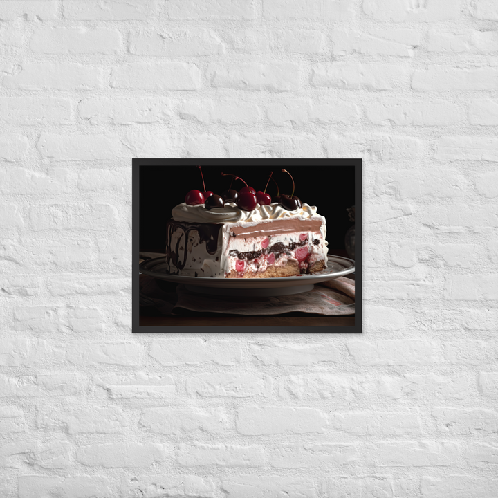 Neapolitan Ice Cream Cake Framed poster 🤤 from Yumify.AI