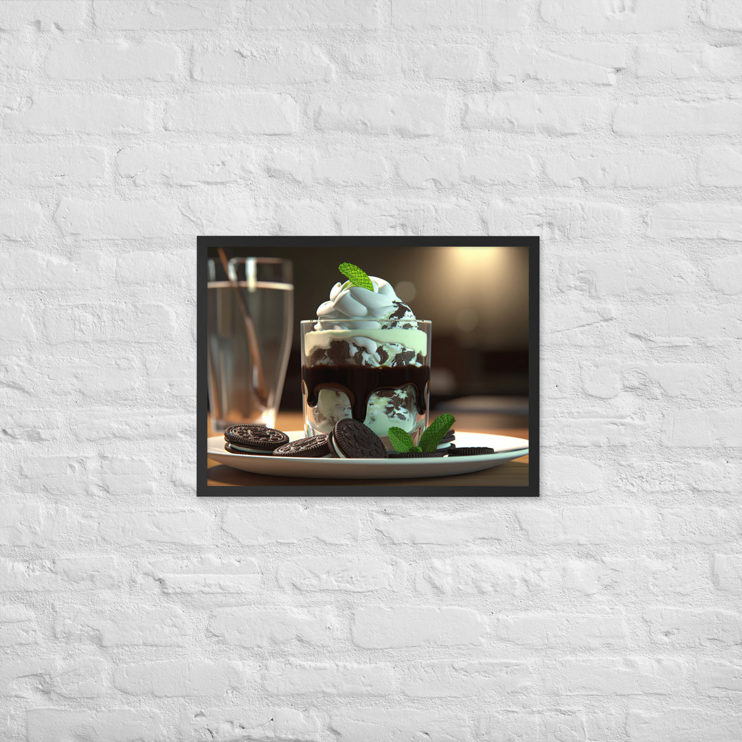 Mint Oreo Sundae Framed poster 🤤 from Yumify.AI