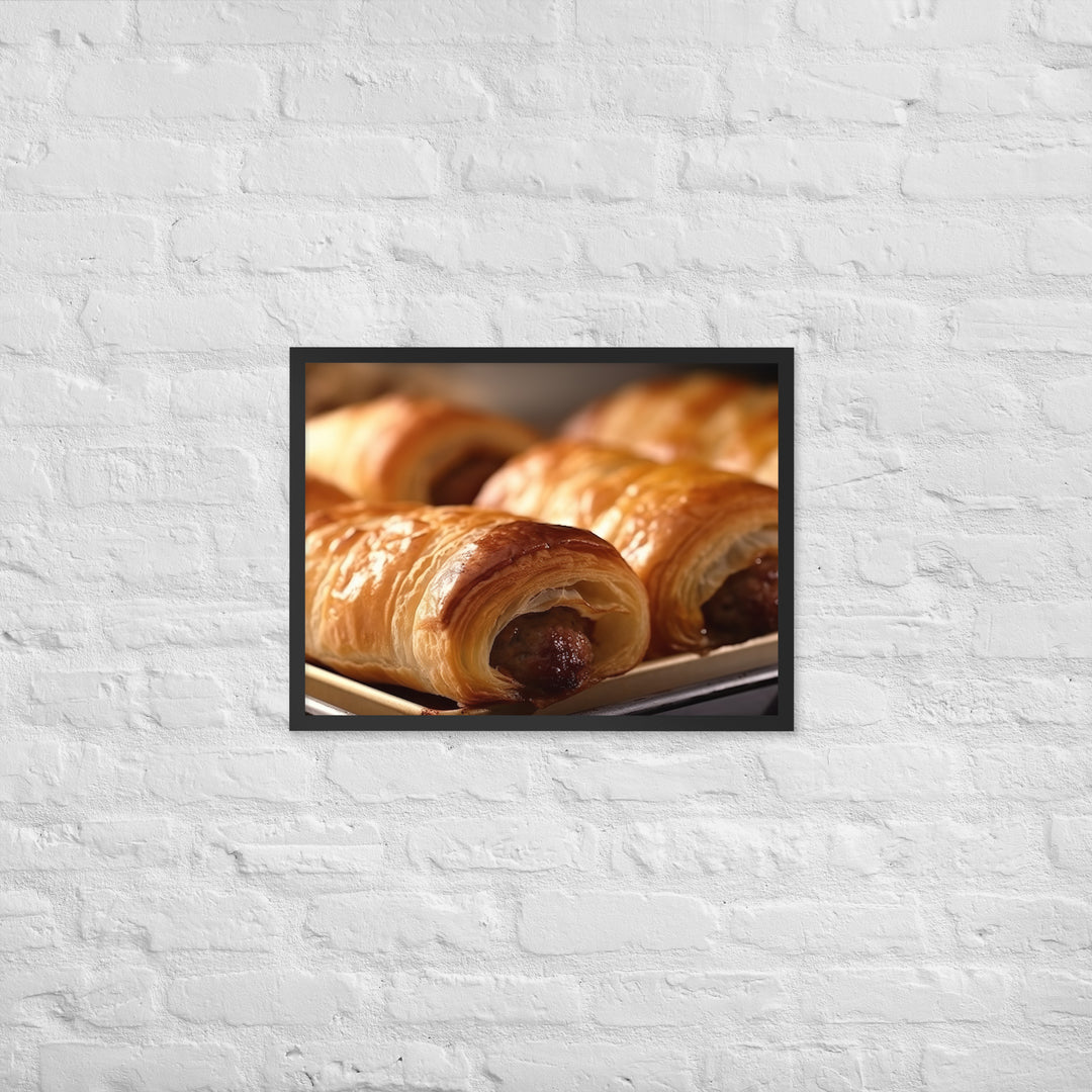 Sausage Roll Framed poster 🤤 from Yumify.AI