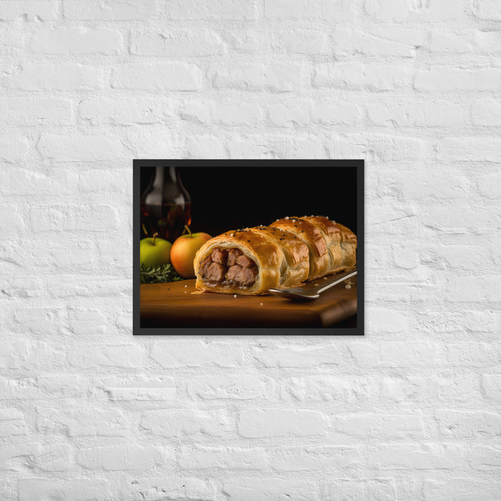 Pork and Apple Sausage Roll Framed poster 🤤 from Yumify.AI