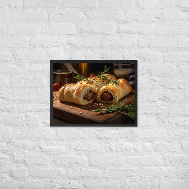 Mediterranean Sausage Roll Framed poster 🤤 from Yumify.AI