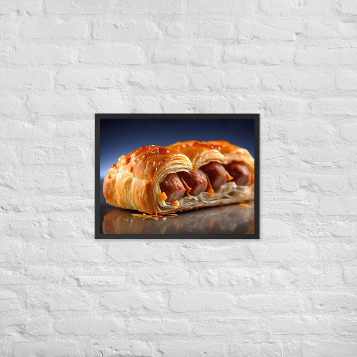 Classic Sausage Roll Framed poster 🤤 from Yumify.AI