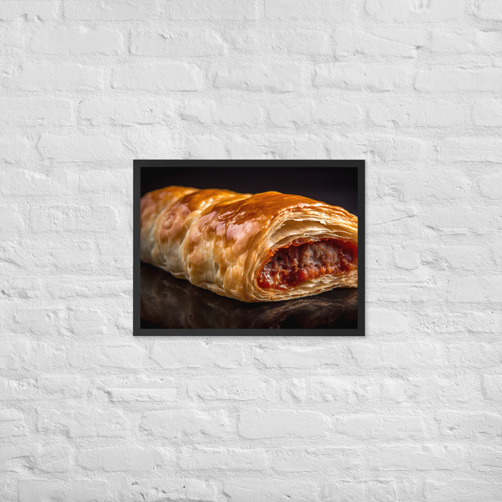 Classic Sausage Roll Framed poster 🤤 from Yumify.AI