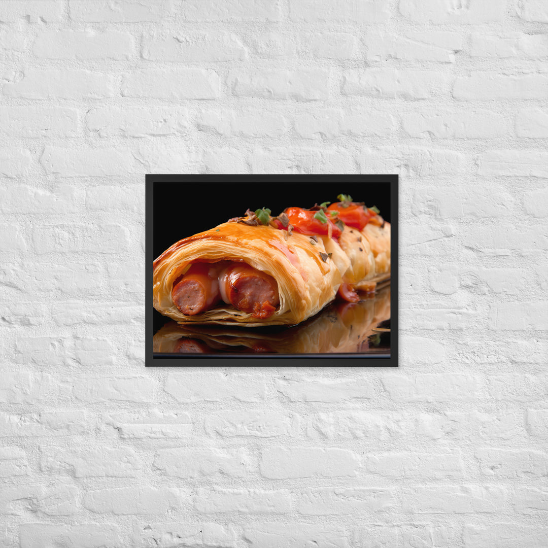 Chicken and Chorizo Sausage Roll Framed poster 🤤 from Yumify.AI