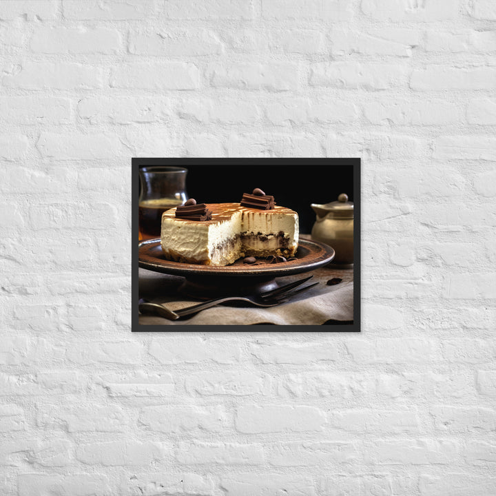 Tiramisu Cheesecake Framed poster 🤤 from Yumify.AI