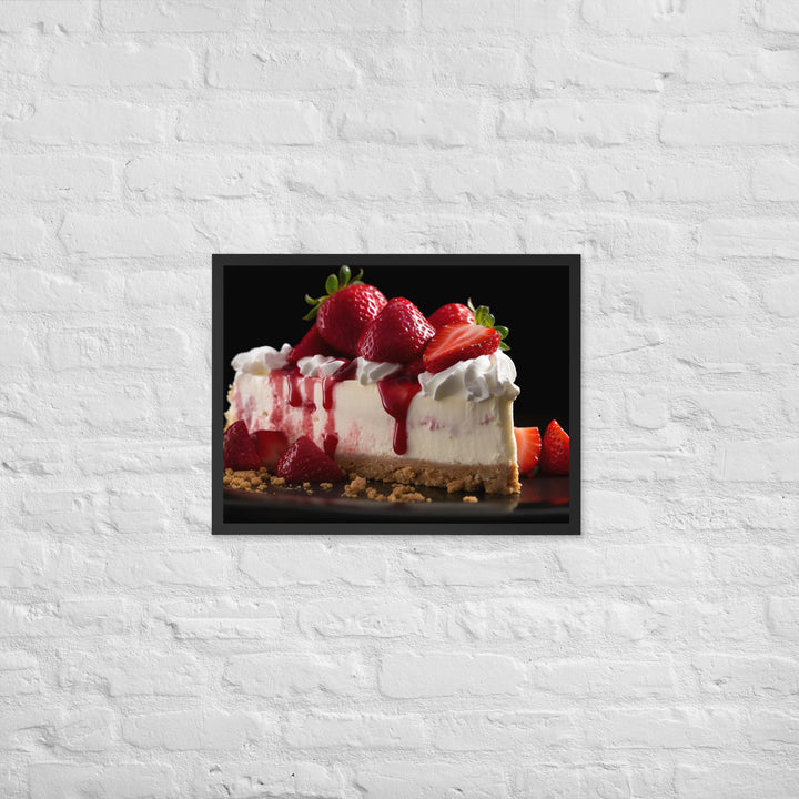 Strawberry Cheesecake Framed poster 🤤 from Yumify.AI