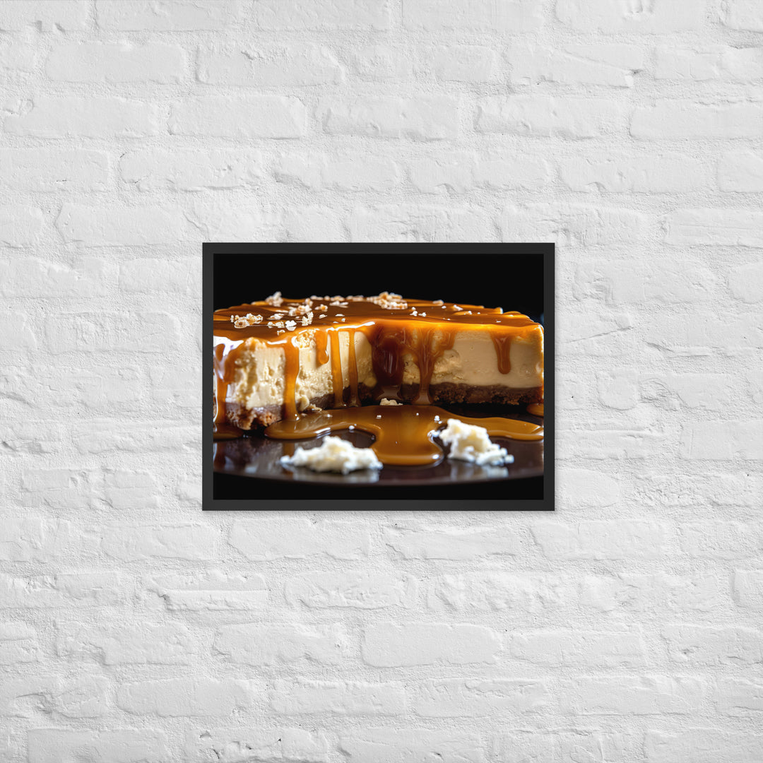 Salted Caramel Cheesecake Framed poster 🤤 from Yumify.AI