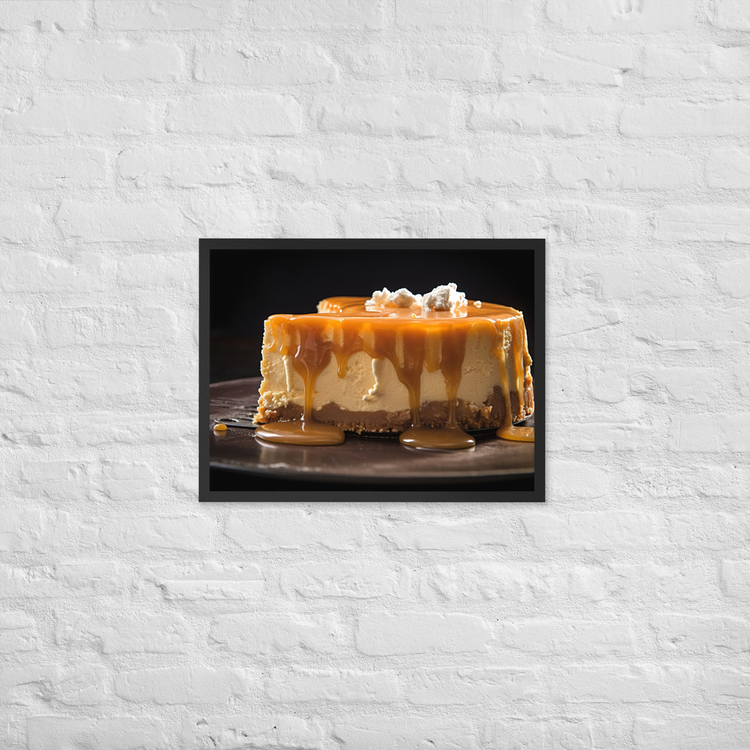 Salted Caramel Cheesecake Framed poster 🤤 from Yumify.AI