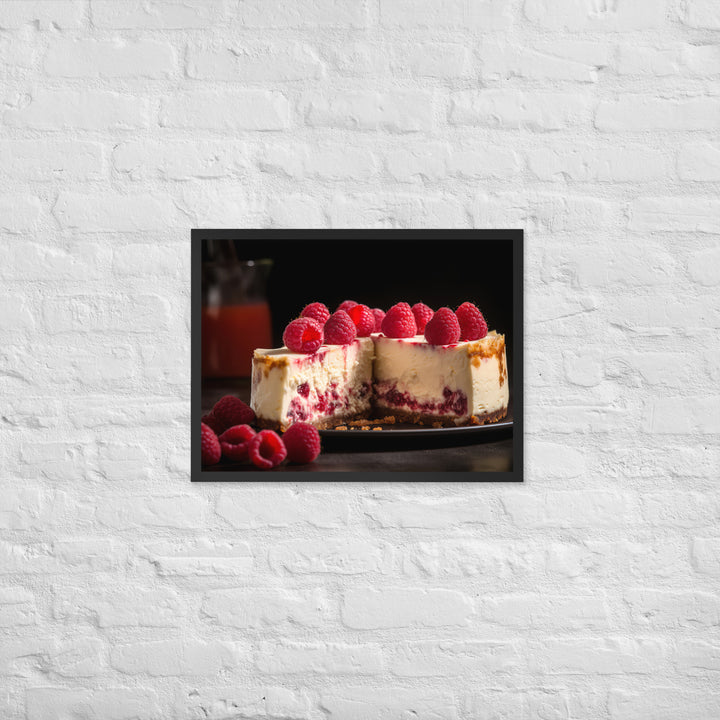 Raspberry Cheesecake Framed poster 🤤 from Yumify.AI