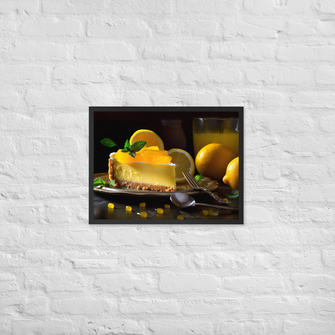 Lemon Cheesecake Framed poster 🤤 from Yumify.AI