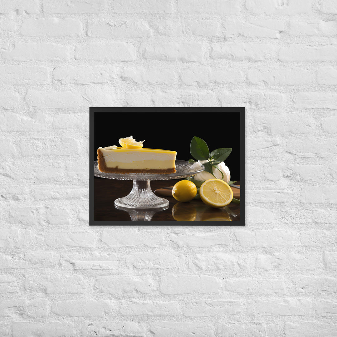 Lemon Cheesecake Framed poster 🤤 from Yumify.AI