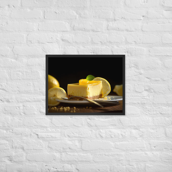 Lemon Cheesecake Framed poster 🤤 from Yumify.AI