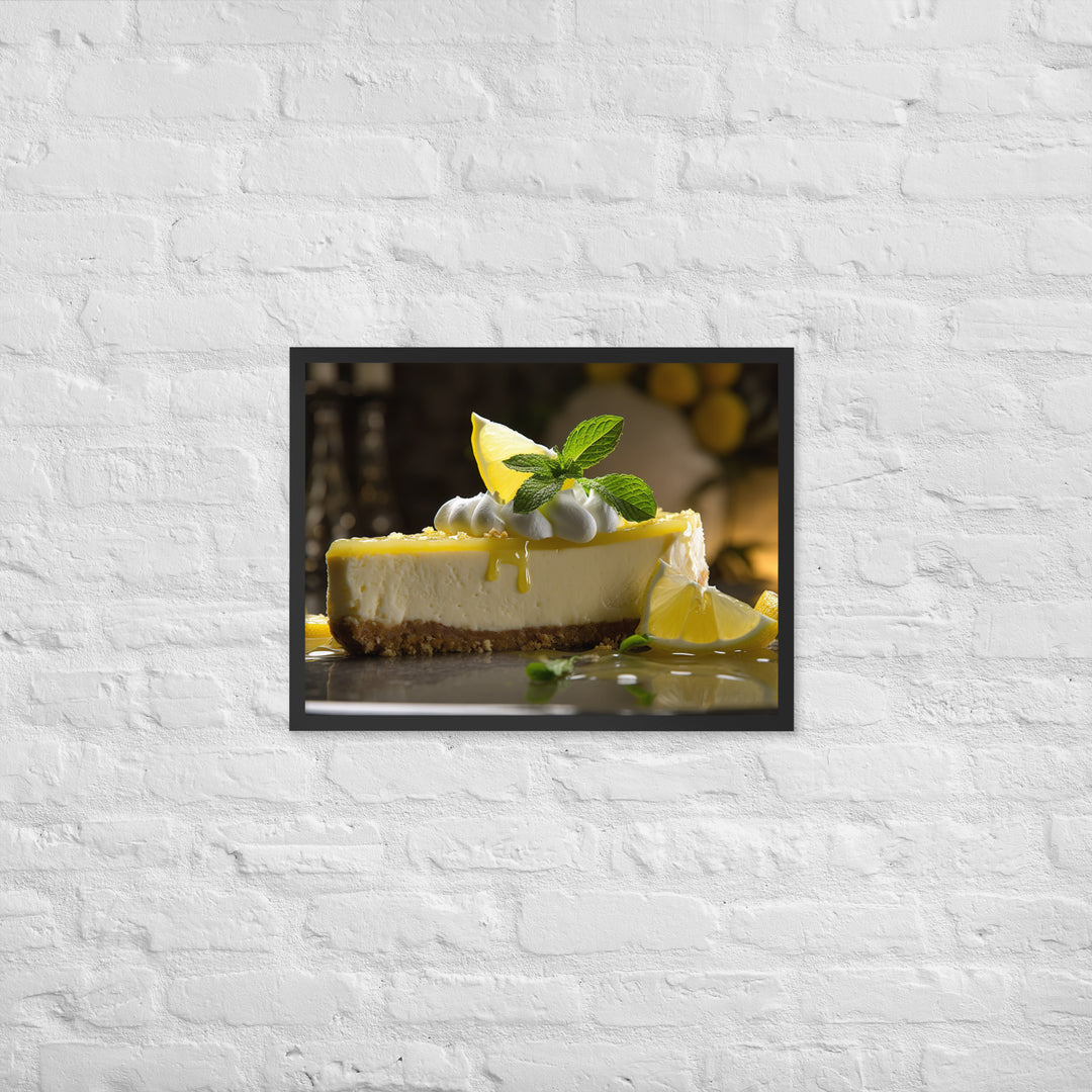 Lemon Cheesecake Framed poster 🤤 from Yumify.AI