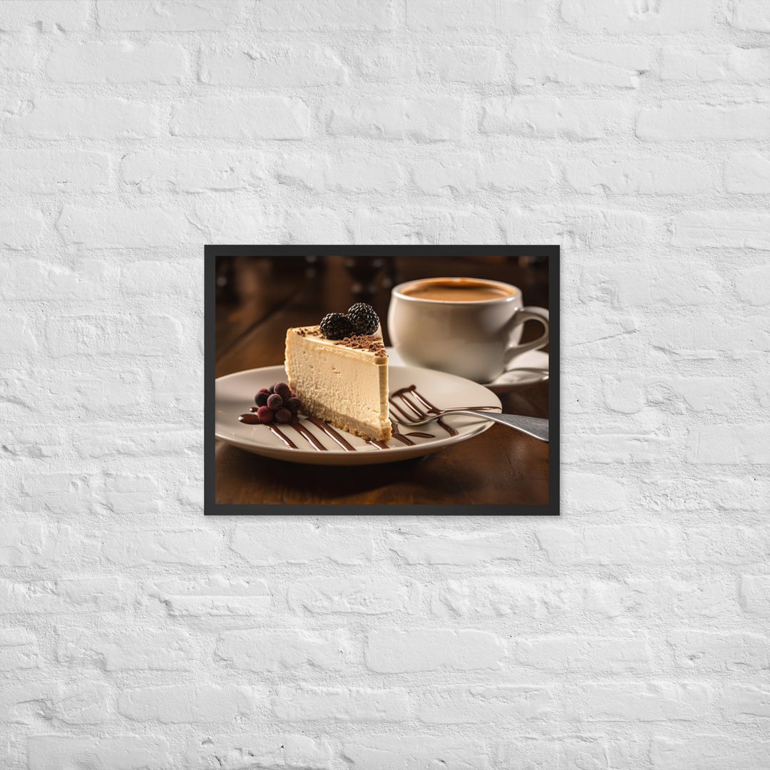 Coffee Cheesecake Framed poster 🤤 from Yumify.AI