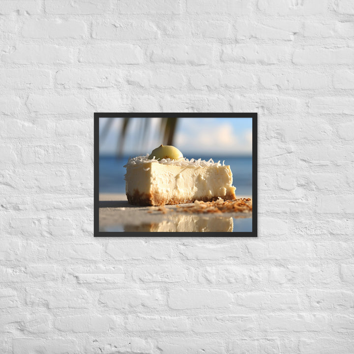 Coconut Cheesecake Framed poster 🤤 from Yumify.AI