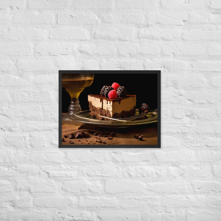 Chocolate Cheesecake Framed poster 🤤 from Yumify.AI