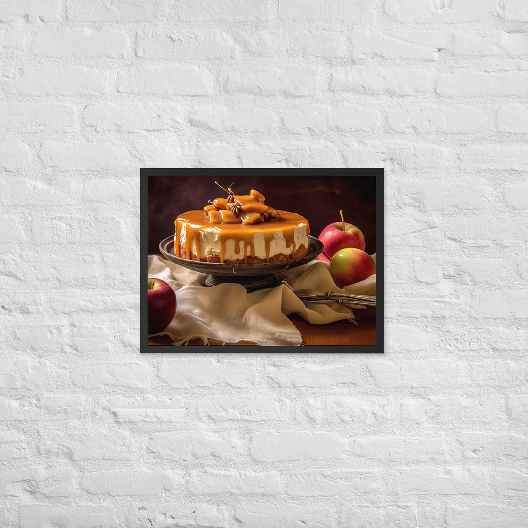 Caramel Apple Cheesecake Framed poster 🤤 from Yumify.AI