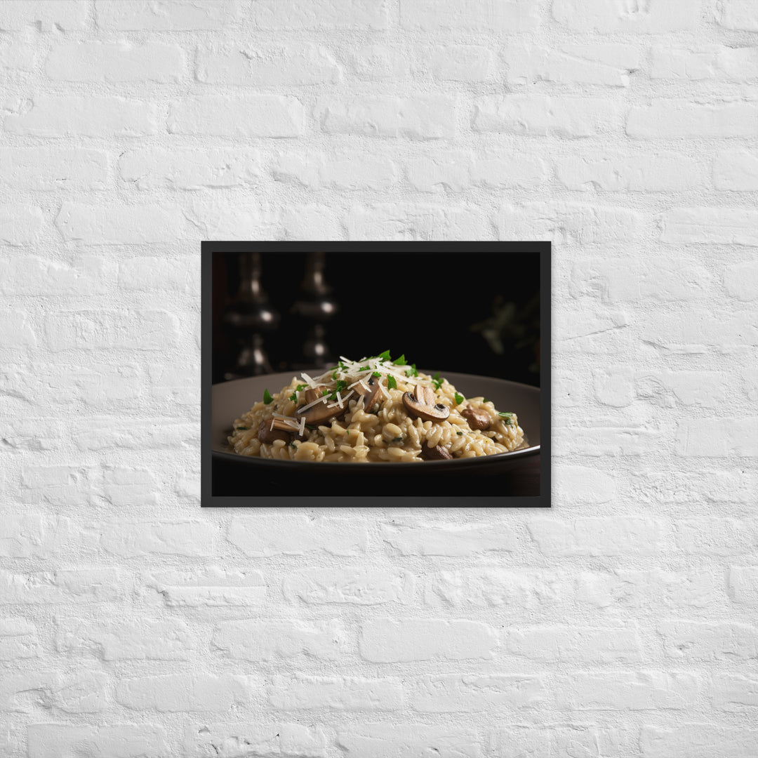 Sausage and Mushroom Risotto Framed poster 🤤 from Yumify.AI