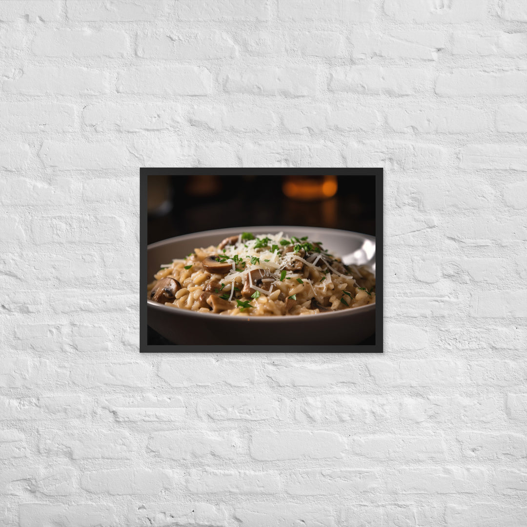 Sausage and Mushroom Risotto Framed poster 🤤 from Yumify.AI