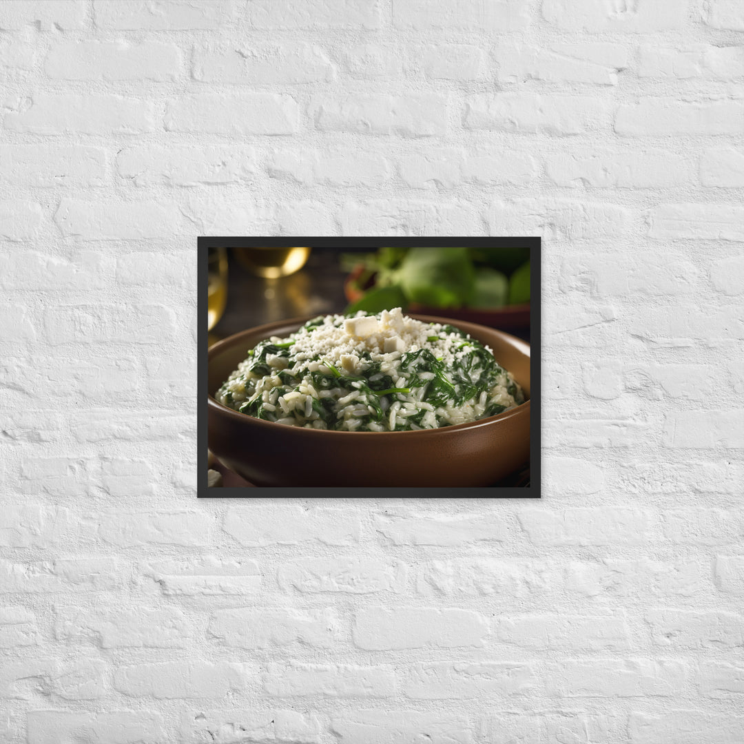 Spinach and Feta Risotto Framed poster 🤤 from Yumify.AI