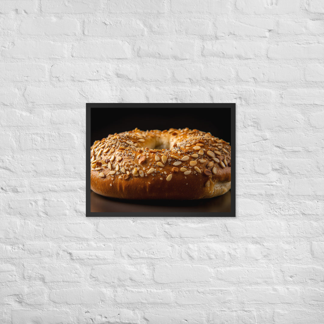 Whole Wheat Bagel Framed poster 🤤 from Yumify.AI