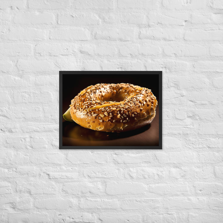 Multigrain Bagel Framed poster 🤤 from Yumify.AI