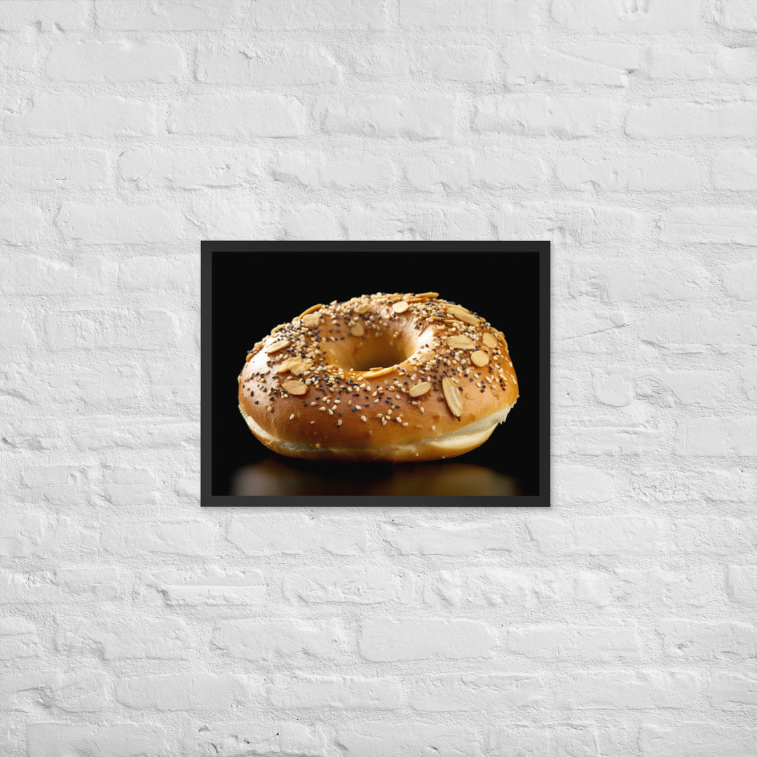 Multigrain Bagel Framed poster 🤤 from Yumify.AI