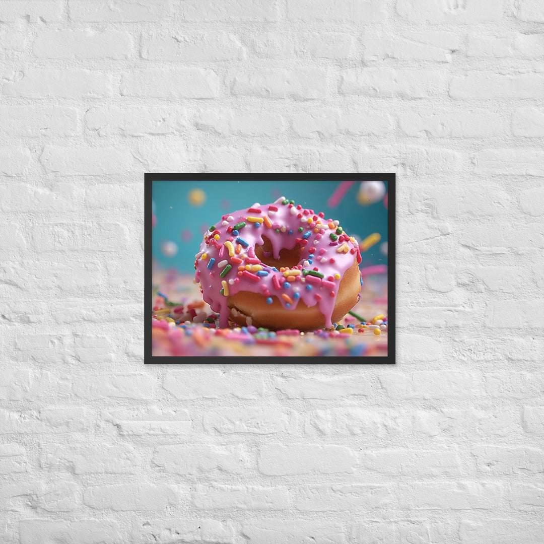 Sprinkle Donut Framed poster 🤤 from Yumify.AI