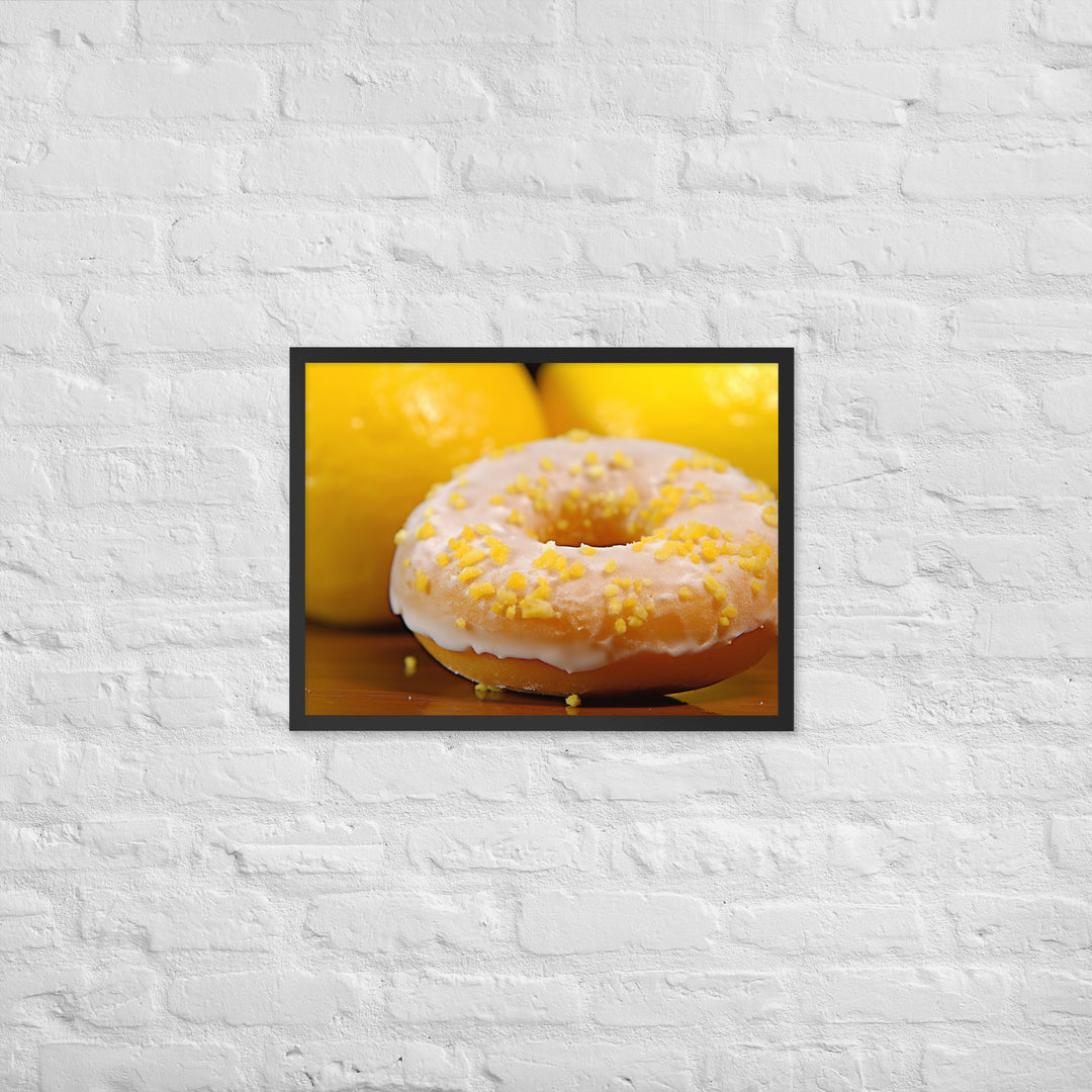 Lemon Filled Donut Framed poster 🤤 from Yumify.AI