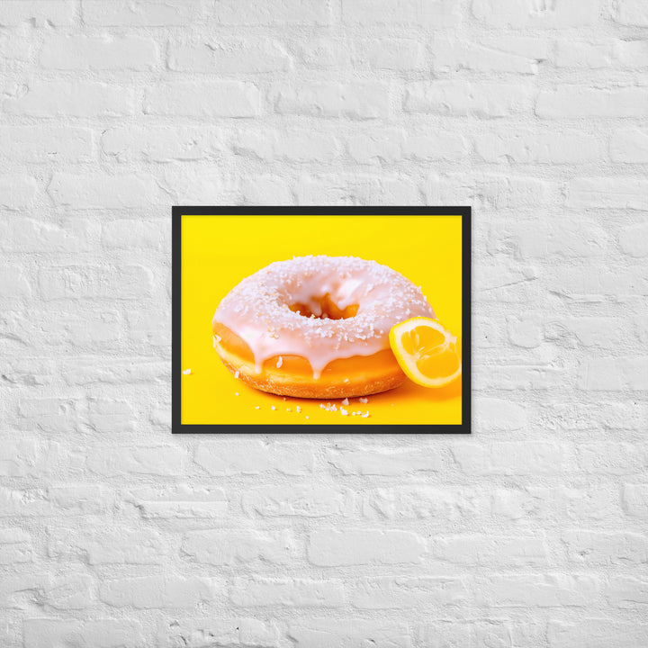 Lemon Filled Donut Framed poster 🤤 from Yumify.AI