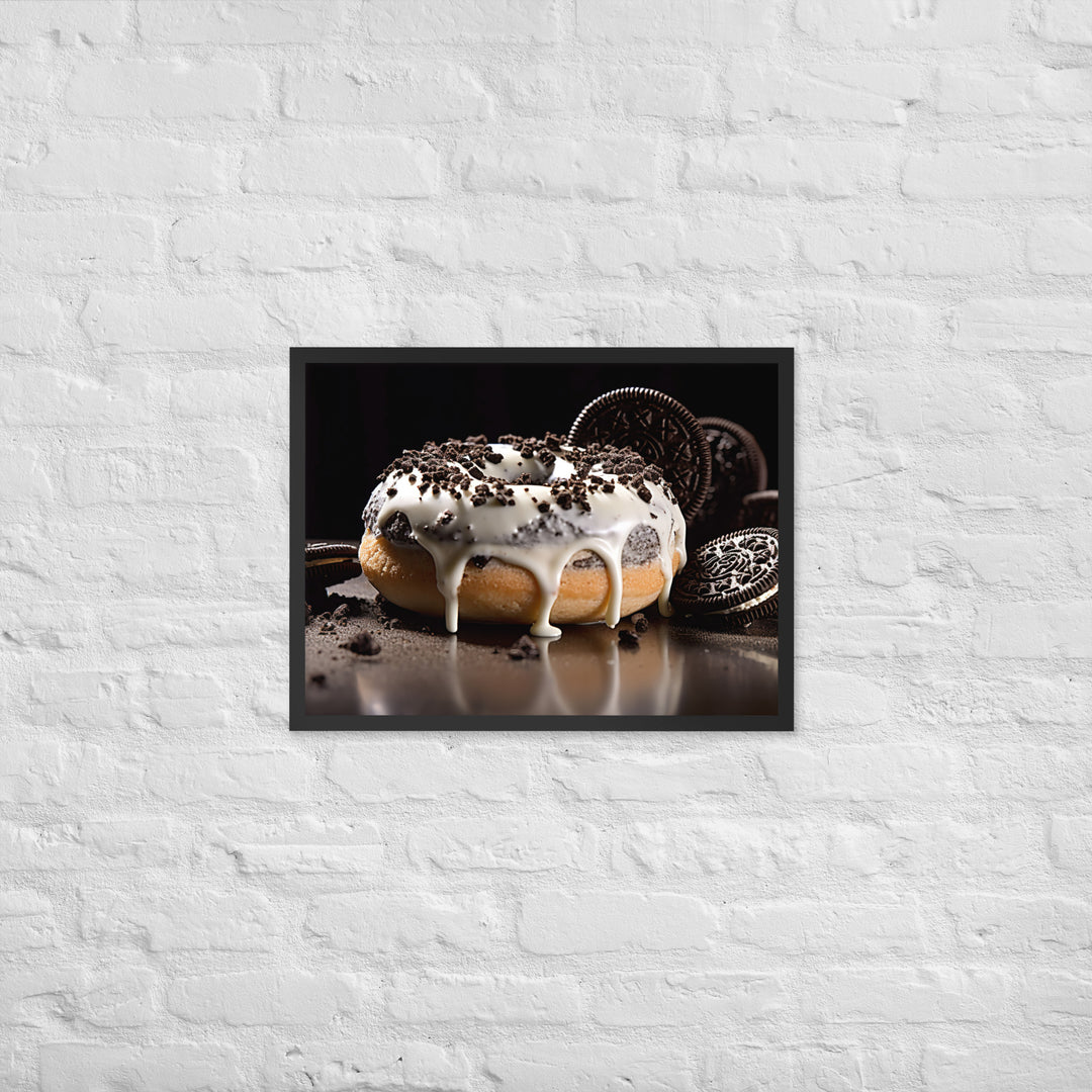 Cookies and Cream Donut Framed poster 🤤 from Yumify.AI