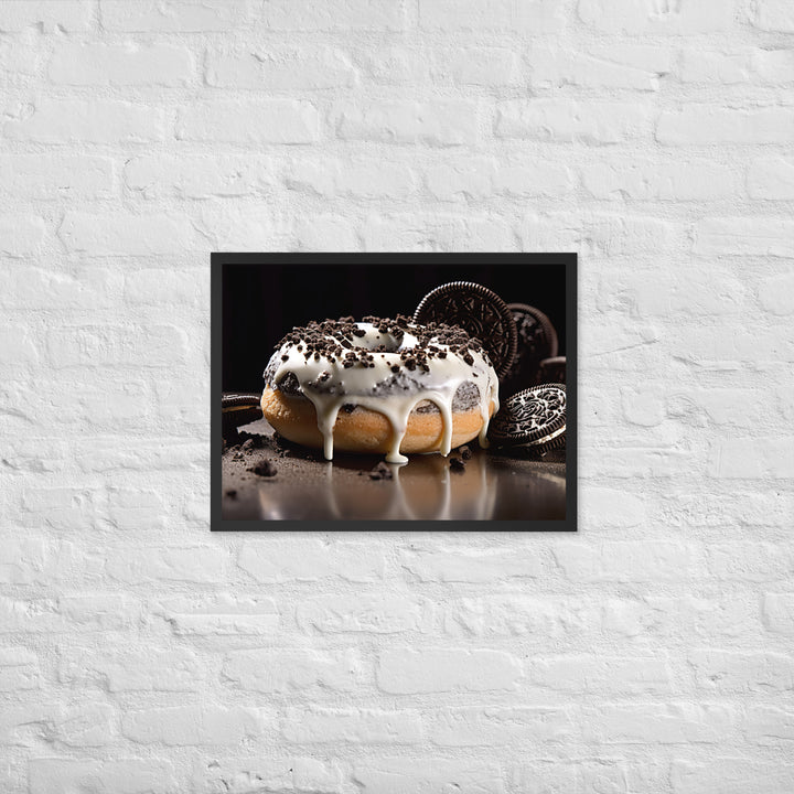 Cookies and Cream Donut Framed poster 🤤 from Yumify.AI