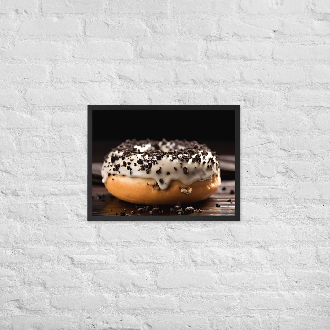 Cookies and Cream Donut Framed poster 🤤 from Yumify.AI