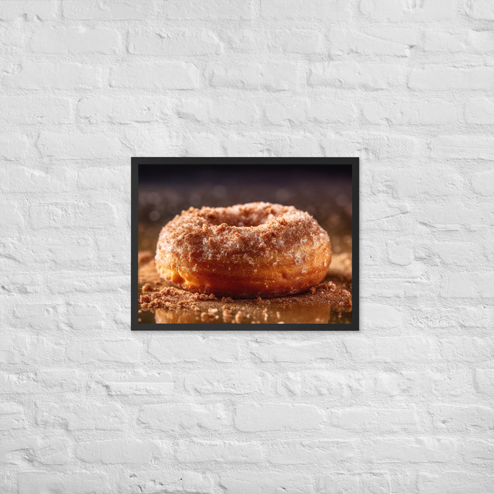 Cinnamon Sugar Donut Framed poster 🤤 from Yumify.AI