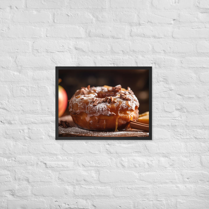 Apple Fritter Donut Framed poster 🤤 from Yumify.AI