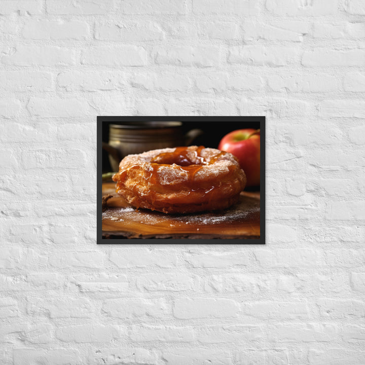 Apple Fritter Donut Framed poster 🤤 from Yumify.AI