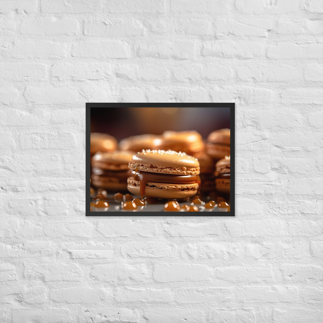 Salted Caramel Macarons Framed poster 🤤 from Yumify.AI